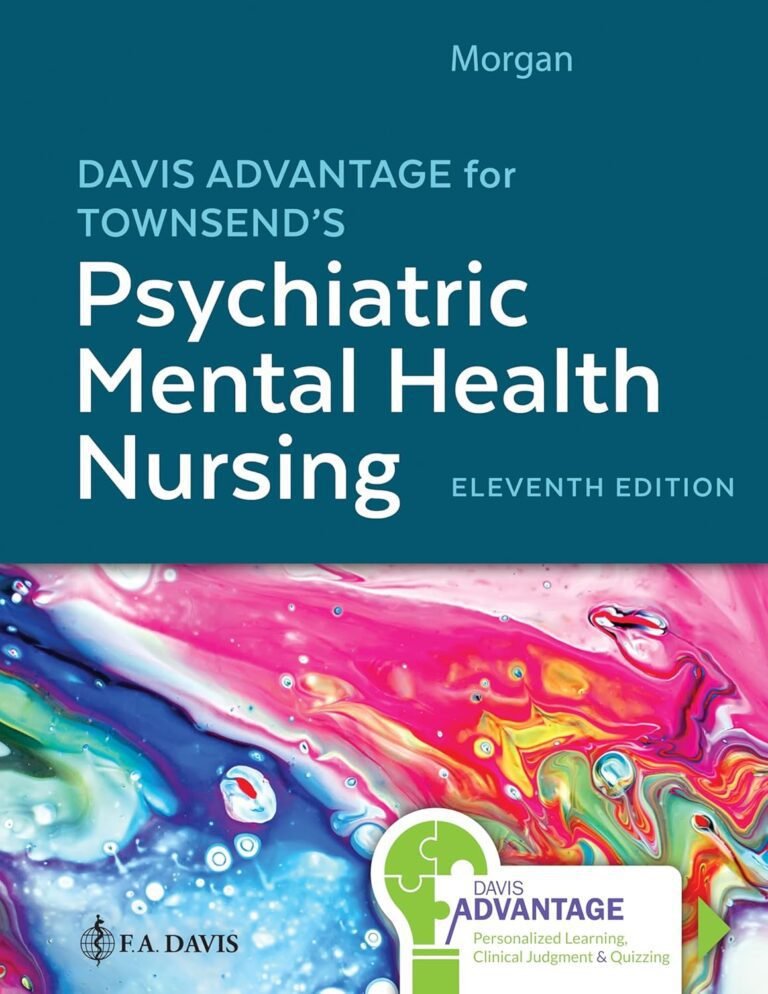 Cover image for davis advantage townsend psychiatric mental health nursing 11th edition test bank