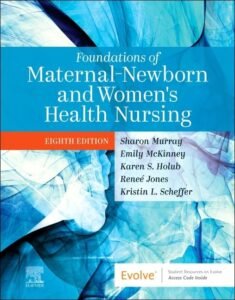 Cover page for the 8th edition of Test Bank for Foundations of Maternal-Newborn and Women's Health Nursing.