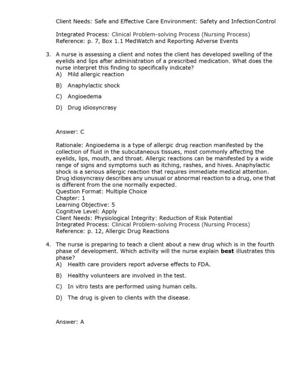 Test Bank for the 12th edition of Introductory Clinical Pharmacology