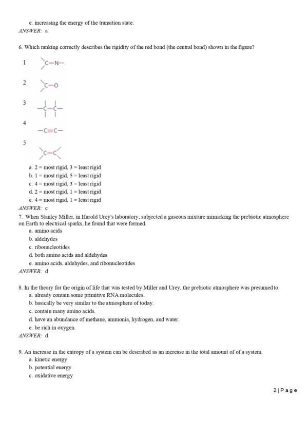 Test bank for Lehninger Principles of Biochemistry 8th Edition by David L. Nelson - Image 4