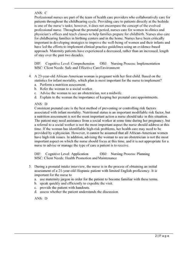 A preview of the Test Bank for Maternal Child Nursing Care, 7th Editionnnn