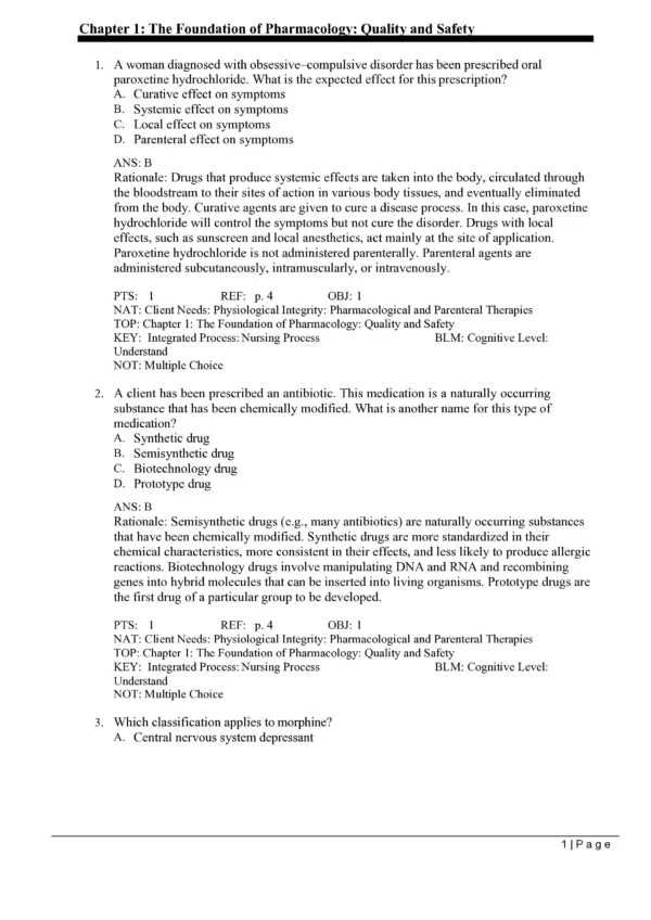 Preview page of the Test bank for Abrams' Clinical Drug Therapy: Rationales for Nursing Practice 13th Edition.