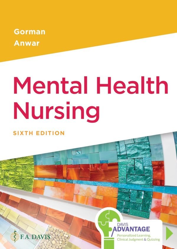Cover page of the test bank for Mental Health Nursing 6th Edition.