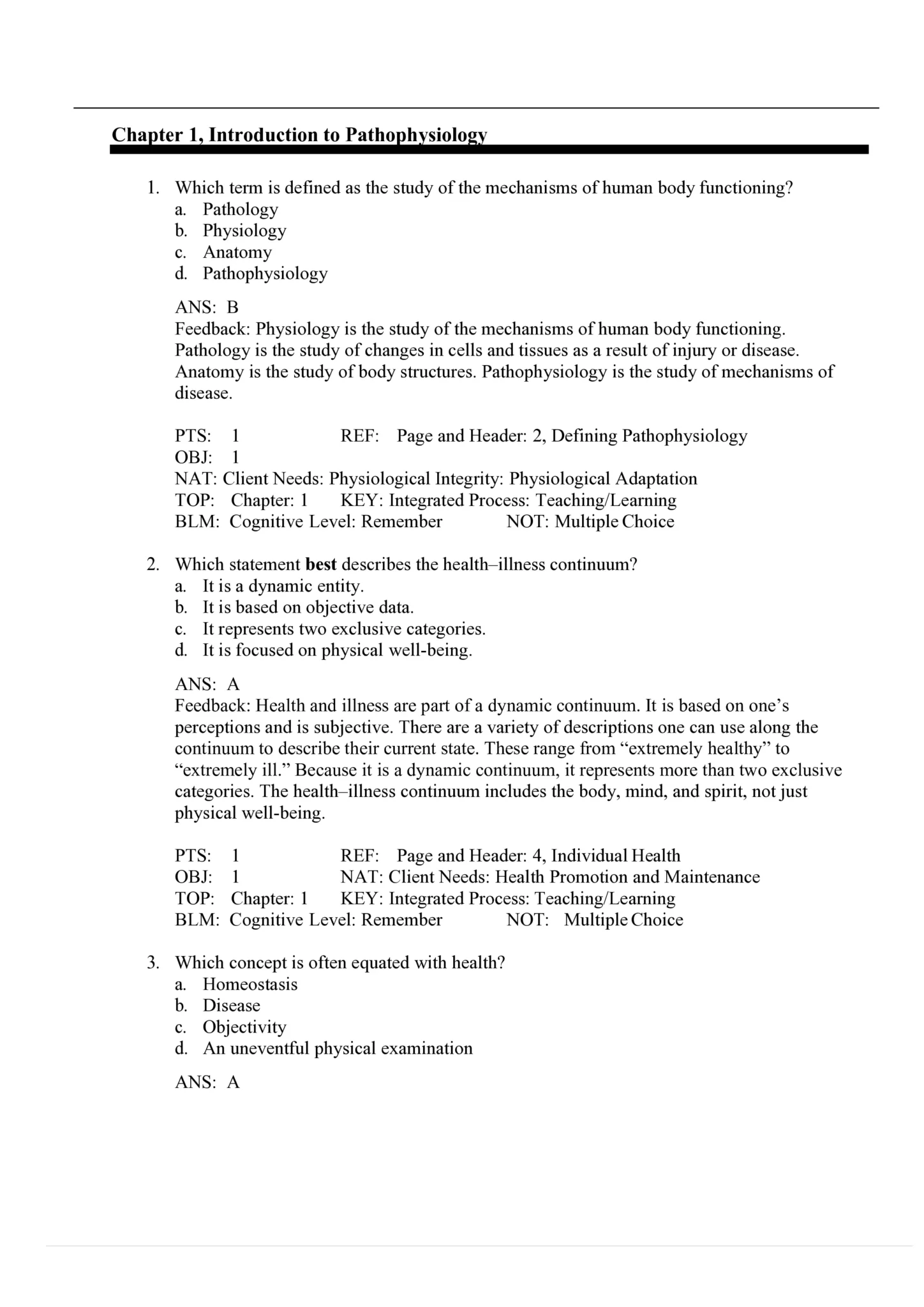 Applied Pathophysiology: A Conceptual Approach 4th Edition Test Bank PDF 2 Sample NCLEX-style pathophysiology test bank questions with answers from 4th Edition PDF