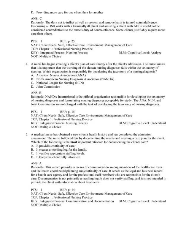 Medical-Surgical Nursing 15th Edition Test Bank preview 2