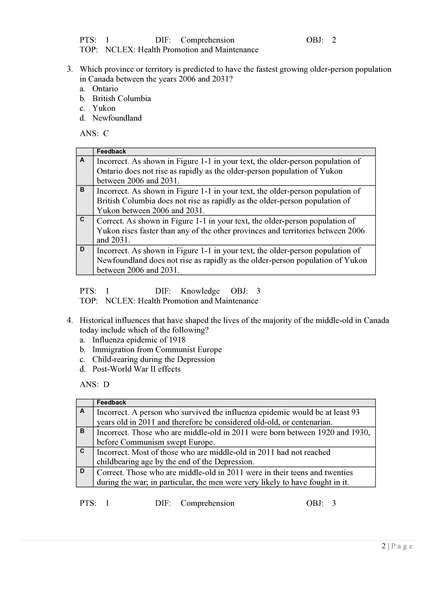 Test Bank for Gerontological Nursing & Healthy Aging in Canada 3rd Edition 3 Gerontological Nursing & Healthy Aging in Canada 3rd Edition test bank sample