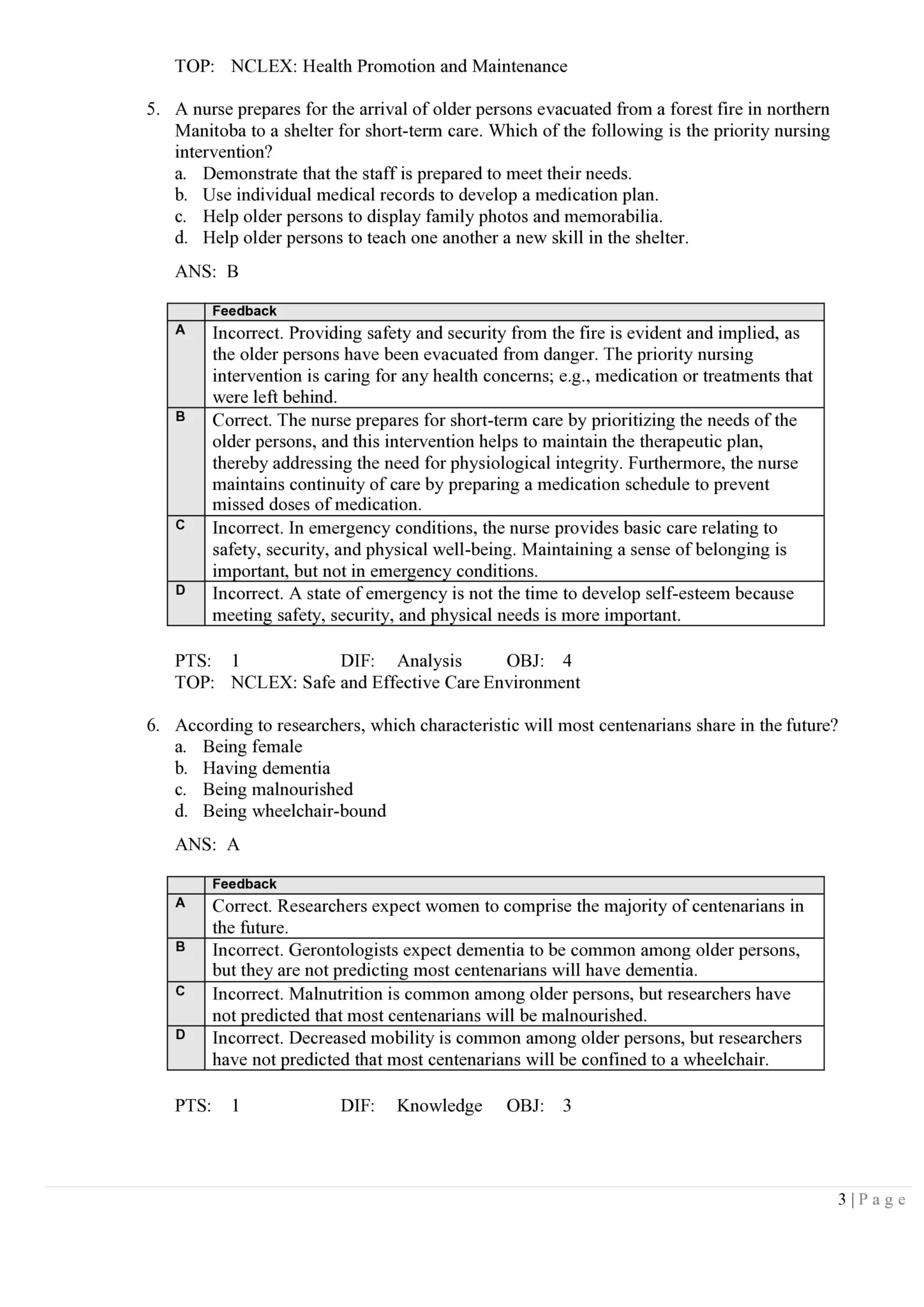 Test Bank for Gerontological Nursing & Healthy Aging in Canada 3rd Edition 4 Gerontological Nursing & Healthy Aging in Canada 3rd Edition test bank sample