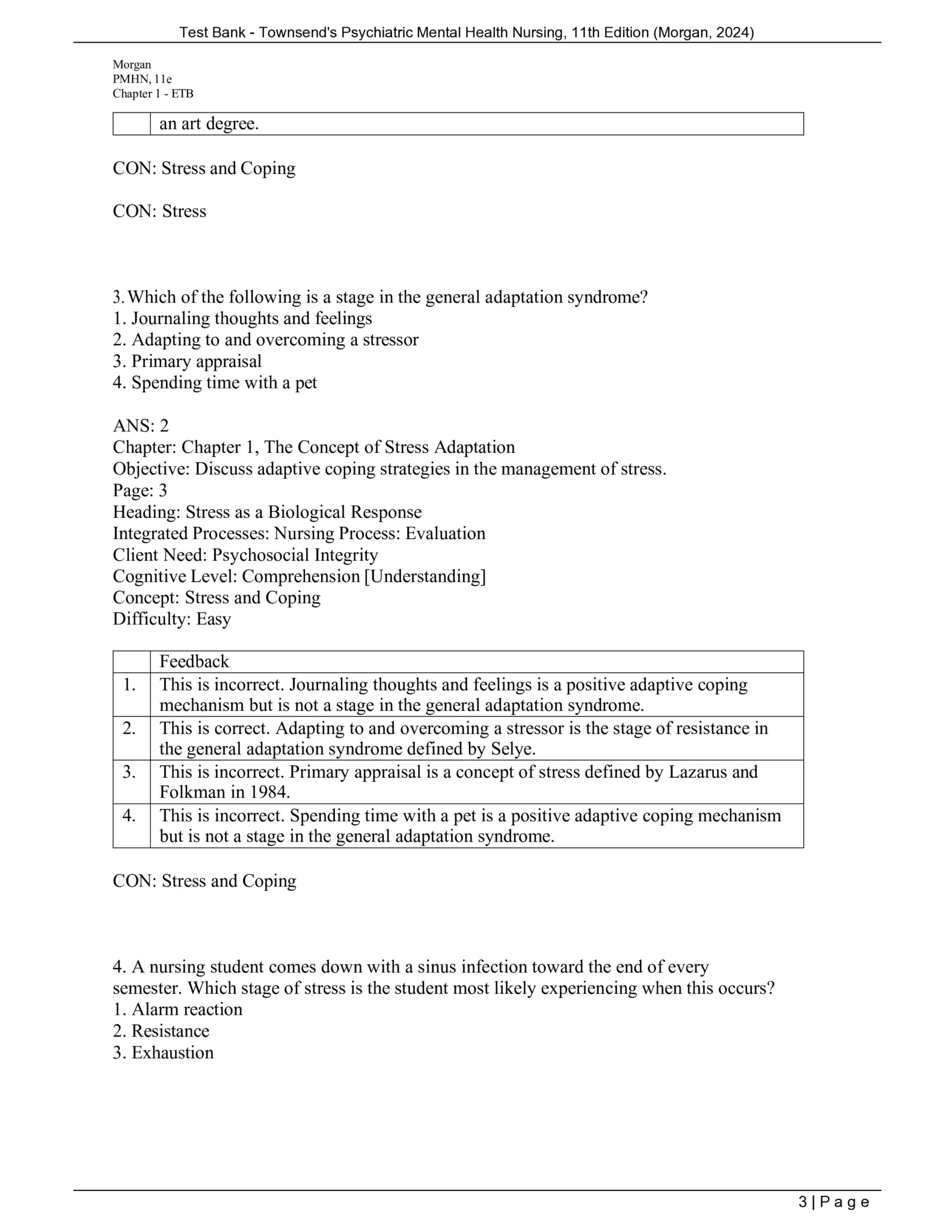 Townsend’s Psychiatric Mental Health Nursing 11th Edition Test Bank PDF 3 NCLEX ATI HESI Psychiatric Mental Health Nursing 11th Edition Test Bank