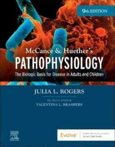 Cover of McCance & Huether’s Pathophysiology: The Biologic Basis for Disease in Adults and Children, 9th Edition Test Bank by Julia Rogers PDF download