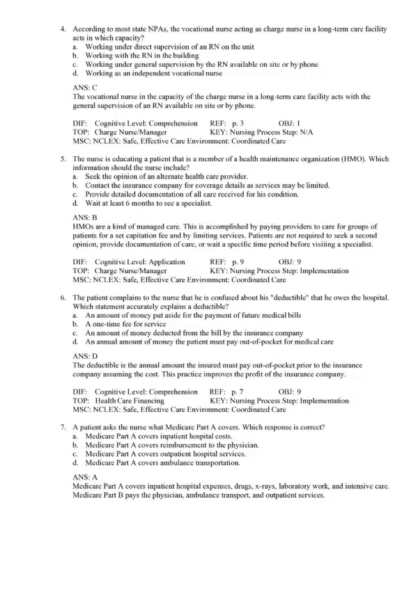 Stromberg Med-Surg 5th Edition Test Bank NCLEX style