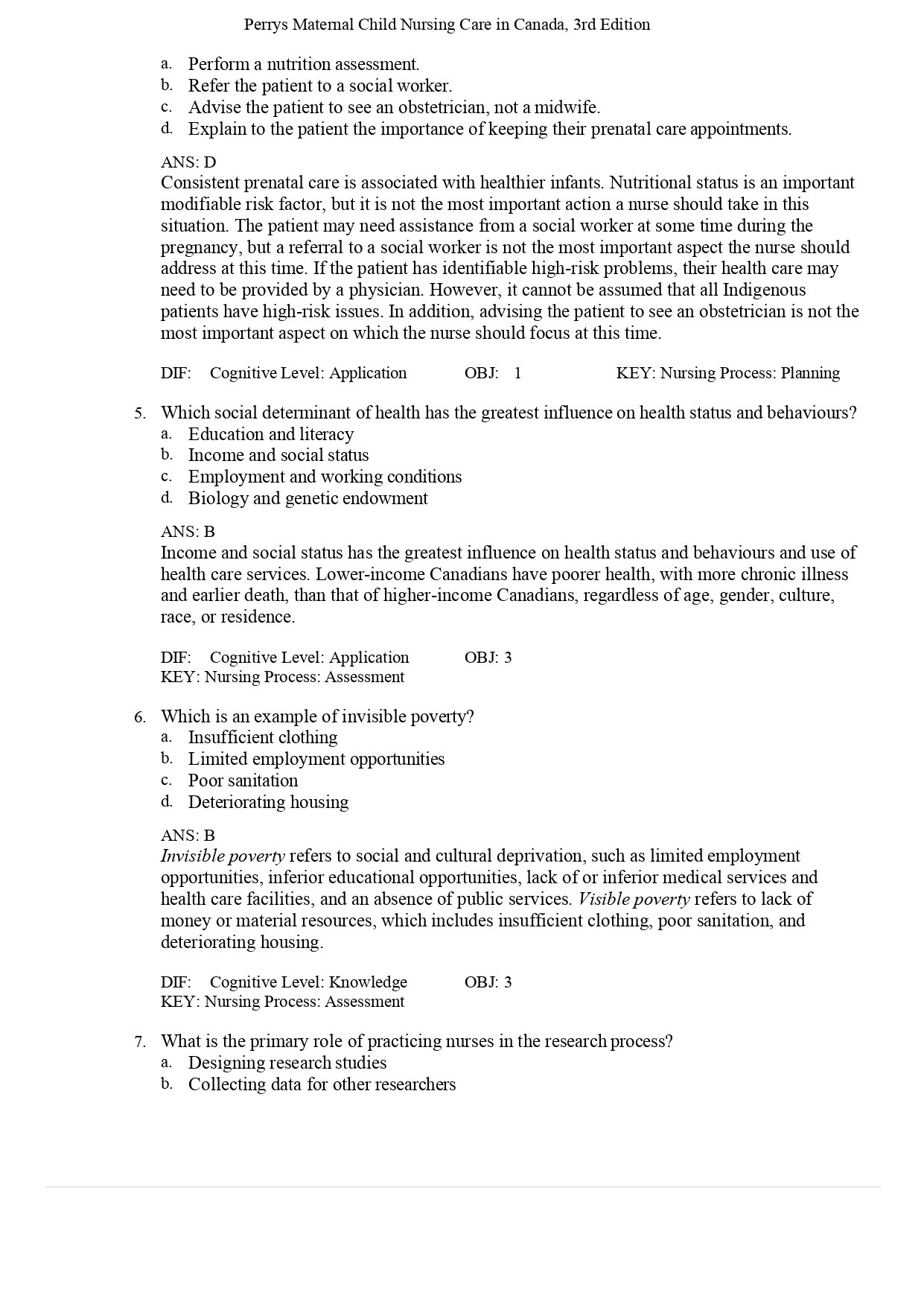 Perry’s Maternal Child Nursing Care in Canada, 3rd Edition Test Bank 3 Perry’s Maternal Child Nursing Care in Canada, 3rd Edition Test Bank - Image 3