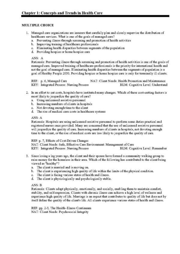 Timby Med-Surg 13th test bank NCLEX practice questions