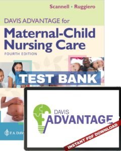 Maternal-Child Nursing Care (4th Edition) Test Bank by Scannell & Ruggiero - Davis Advantage Digital PDF
